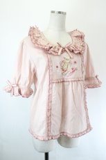画像3: PINK HOUSE / テディローズ刺繍使いブラウス  ピンク I-26-06-02-022-LO-BL-TE-ZI (3)