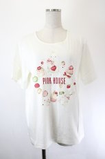 画像1: PINK HOUSE / シュガリーラビットプリントカットソー  アイボリー I-26-06-02-024-LO-TS-SA-ZI (1)