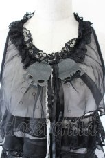 画像4: hEVEN / シースルーフリルノースリーブトップス  黒Ｘ白 I-26-06-02-029-HN-TO-SA-ZI (4)