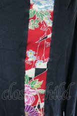 画像5: gouk / 彼岸花プリントハイネックZIPトップス  黒Ｘ紫 I-26-06-02-030-GO-TO-SA-ZI (5)