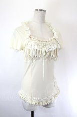 画像3: Ozz oneste / 裾薔薇刺繍半袖カットソー  アイボリー I-26-06-02-044-OO-TO-SA-ZI (3)