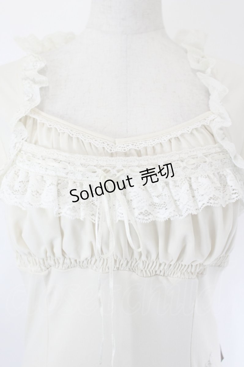 画像4: Ozz oneste / 裾薔薇刺繍半袖カットソー  アイボリー I-26-06-02-044-OO-TO-SA-ZI (4)