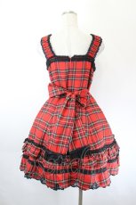 画像3: Angelic Pretty / ハートポケットジャンパースカート  赤チェック I-26-06-02-054-AP-OP-TE-ZI (3)