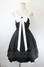 画像1: MILK / Ribbon Noirドレス F 黒×白 I-26-06-02-057-ML-OP-TE-ZI (1)