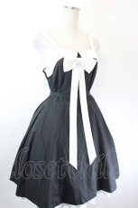 画像4: MILK / Ribbon Noirドレス F 黒×白 I-26-06-02-057-ML-OP-TE-ZI (4)