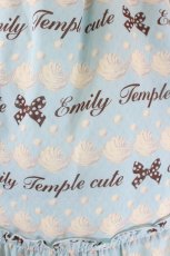 画像6: Emily Temple cute / ジョーゼットロゴ＆クリームワンピース  サックス I-26-06-02-060-ET-OP-SA-ZI (6)