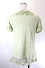 画像2: axes femme / バラ刺繍半袖プルオーバー  ミント I-26-06-02-008-AX-TO-SA-ZI (2)