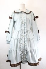 画像1: axes femme POETIQUE / バイカラーワンピースコート M ミント I-26-06-02-071-AX-OP-SA-ZI (1)