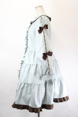 画像2: axes femme POETIQUE / バイカラーワンピースコート M ミント I-26-06-02-071-AX-OP-SA-ZI (2)