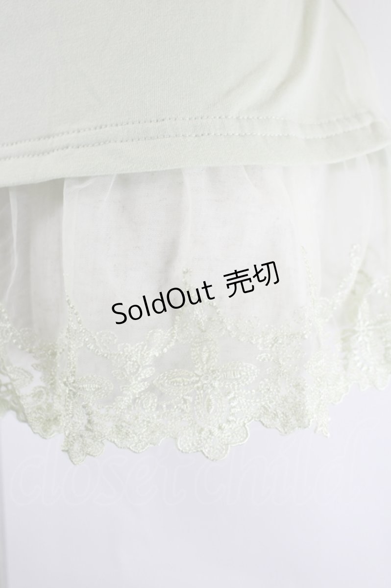 画像5: axes femme / バラ刺繍半袖プルオーバー  ミント I-26-06-02-008-AX-TO-SA-ZI (5)