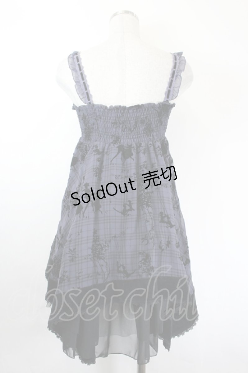 画像2: axes femme / シルエットフロッキーキャミチュニック M パープル I-26-06-02-075-AX-BL-TE-ZI (2)