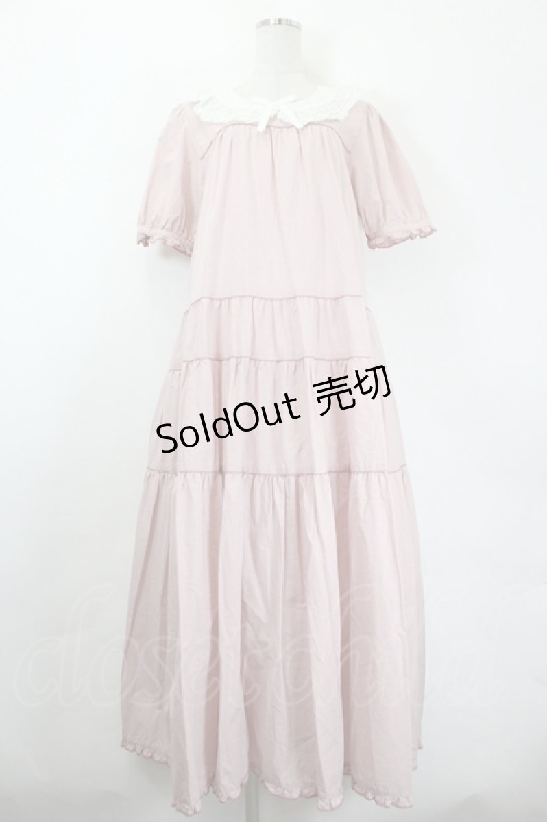 画像1: PINK HOUSE / ローン襟付きギンガムチェックワンピース  ピンク I-26-06-02-081-LO-OP-TE-ZI (1)