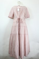 画像2: PINK HOUSE / ローン襟付きギンガムチェックワンピース  ピンク I-26-06-02-081-LO-OP-TE-ZI (2)