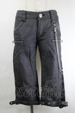 画像1: ALGONQUINS / チェーン付パンツ  黒 I-26-06-02-109-AL-PA-TE-ZI (1)