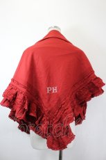 画像1: PINK HOUSE / PHロゴ刺繍入りローンストール  赤 I-26-06-02-116-LO-ZA-SA-ZI (1)