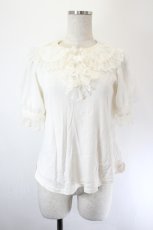 画像1: Angelic Pretty / ふわふわリボン半袖カットソー  生成り I-26-06-02-013-AP-TO-SA-ZI (1)