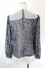 画像2: MILK / スターシフォンブラウス  ネイビーＸ白 I-26-06-02-002-ML-BL-SA-ZI (2)