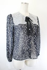 画像3: MILK / スターシフォンブラウス  ネイビーＸ白 I-26-06-02-002-ML-BL-SA-ZI (3)