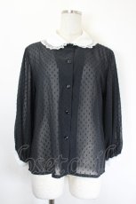 画像1: MILK / ドビードットブラウス  黒 I-26-06-05-004-ML-BL-SA-ZI (1)