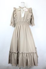 画像1: m petit by misako / NINA'SコラボAMハイショクメローワンピース L ベージュ I-26-06-05-037-LO-OP-TE-ZI (1)