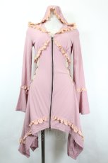 画像1: Ozz oneste / フードボレロ重ね風ワンピース  ピンク I-26-06-05-055-OO-OP-SA-ZI (1)
