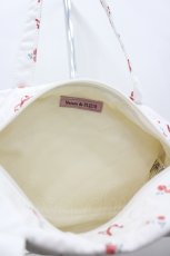 画像3: Maison de FLEUR / フラワーリボンプリント2WAYボストンバッグ  白Ｘピンク I-26-06-05-090-LO-BG-SA-ZI (3)