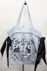 画像1: Q-pot. / ふしぎなうさぎ トートバッグ  サックスＸ黒 I-26-06-05-092-QP-ZA-SA-ZI (1)