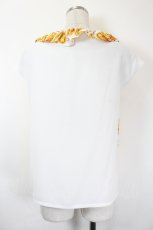 画像2: MILK / Biscottiブラウス  白Ｘブラウン I-26-06-05-010-ML-BL-SA-ZI (2)