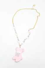 画像1: Angelic Pretty / Toyboxはにかみベアーネックレス  ピンク I-26-06-05-101-AP-AC-SA-ZI (1)