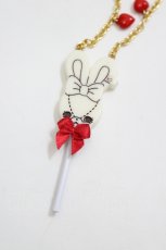 画像3: Angelic Pretty / リリカルバニーBonbonショコラネックレス  白Ｘ赤 I-26-06-05-102-AP-AC-SA-ZI (3)