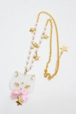 画像1: Angelic Pretty / Milk Catネックレス  白Ｘゴールド I-26-06-05-104-AP-AC-SA-ZI (1)