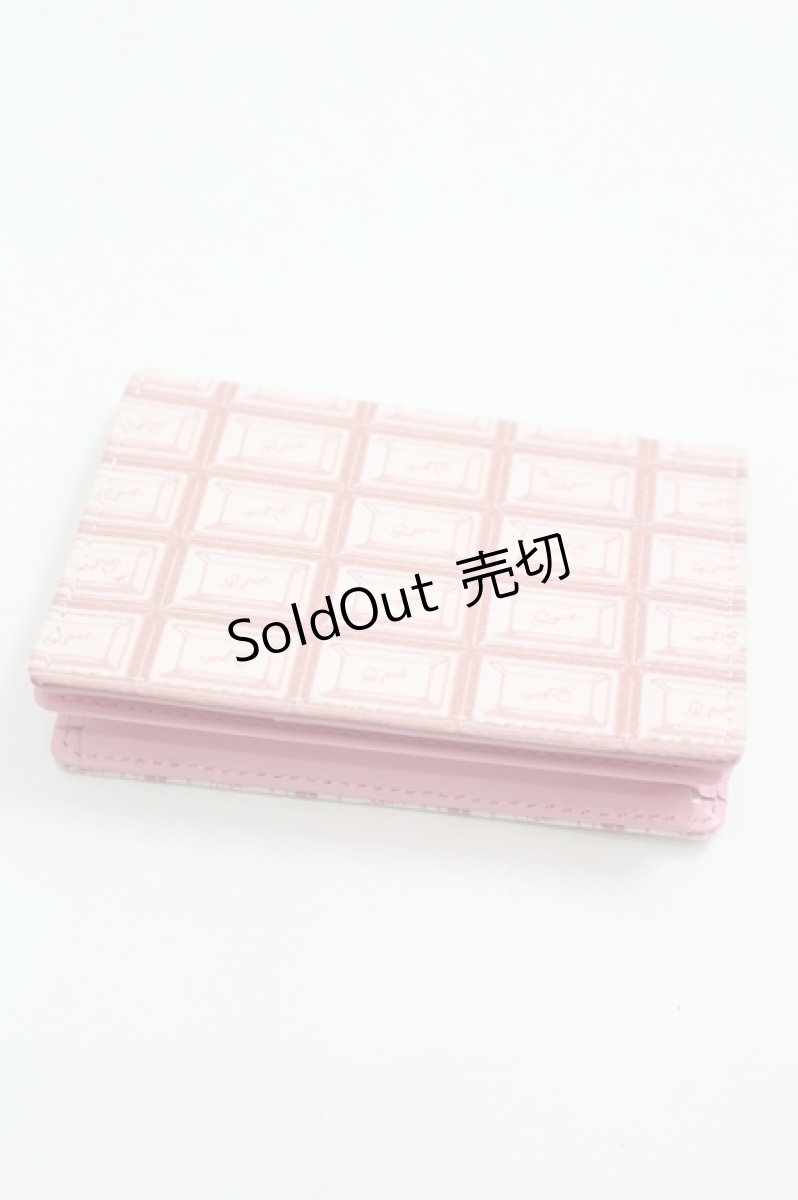 画像1: Q-pot. / ストロベリーチョコレートバービジネスカードケース  ピンク I-26-06-05-118-QP-ZA-TE-ZI (1)