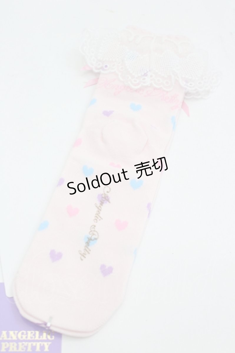 画像2: Angelic Pretty / Candy Petit Heartクルー丈ソックス  ピンク I-26-06-05-122-AP-ZA-SA-ZI (2)