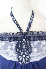 画像3: axes femme / ラメレースビジューキャミソール  ネイビー I-26-06-05-015-AX-TO-TE-ZI (3)