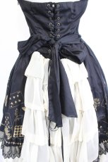 画像7: ATELIER PIERROT / トランププリントベスト風ワンピース  黒Ｘゴールド I-26-06-06-042-EL-OP-SA-ZI (7)