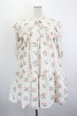 画像1: Shirley Temple / アンティークローズプリントBIGカラーワンピース(Ladies)  ピンク I-26-06-06-045-ET-OP-TE-ZI (1)
