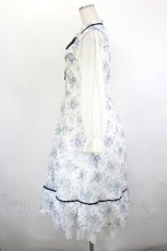 画像2: axes femme / フローラルレースワンピース  白Ｘ紺 I-26-06-06-048-AX-OP-SA-ZI (2)