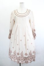 画像1: INGEBORG / 刺繍入りワンピース  ピンク I-26-06-06-063-LO-OP-TE-ZI (1)