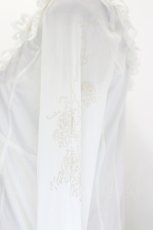 画像5: Ozz On / ハイネックチュール切替長袖ブラウス  アイボリー I-26-06-06-008-OO-BL-SA-ZI (5)