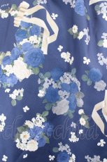 画像4: axes femme / ローズリース柄スカート  青 I-26-06-06-067-AX-SK-SA-ZI (4)