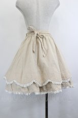画像3: metamorphose / レーススカラップギンガムスカート  ベージュ I-26-06-06-068-ME-SK-TE-ZI (3)