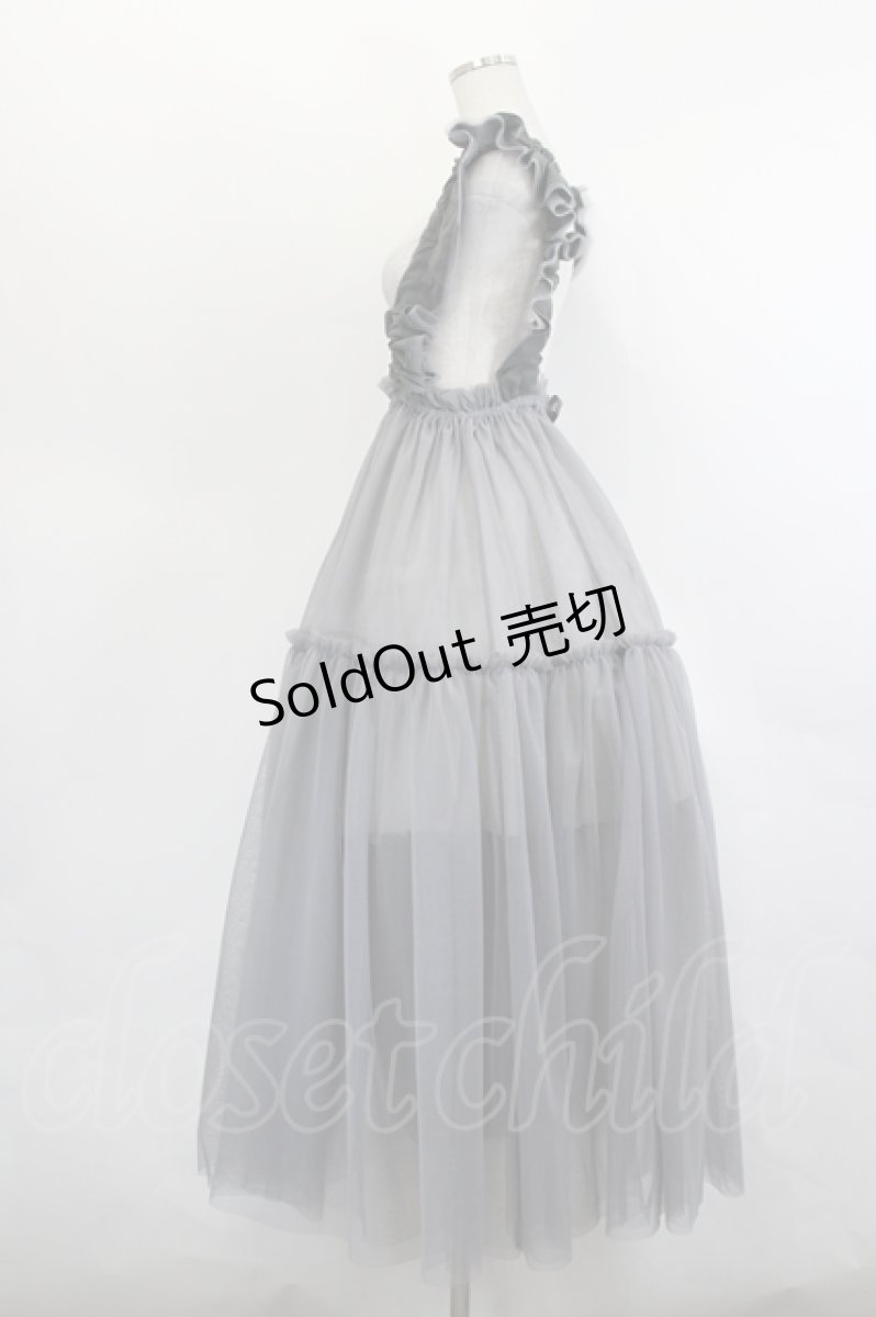 画像2: Candy Stripper / ETOILE TIERED HARNESS TULLE SKIRT  グレー I-26-06-06-070-PU-SK-TE-ZI (2)