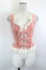 画像1: metamorphose / 別珍リボンビスチェ  ピンク I-26-06-06-010-ME-JA-TE-ZI (1)