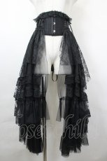 画像1: MR corset / サイドロングレーステールコルセット  黒 I-26-06-06-081-GO-ZA-SA-ZI (1)