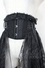 画像3: MR corset / サイドロングレーステールコルセット  黒 I-26-06-06-081-GO-ZA-SA-ZI (3)
