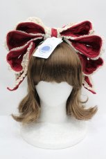 画像1: Hoshibako Works / お人形風シャンティクリームリボンカチューシャ  赤 I-26-06-06-090-LO-AC-TE-ZI (1)