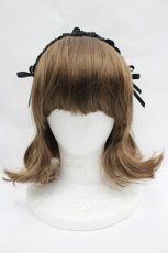 画像2: pium / ハートレースリボンドールカチューシャ  黒 I-26-06-06-094-LO-AC-TE-ZI (2)
