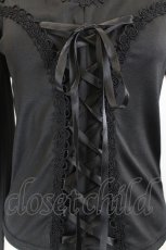 画像4: MR corset / マトンスリーブレースアップトップス  黒 I-26-06-06-011-GO-TO-SA-ZI (4)