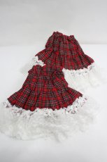 画像2: MOMOKO HOUSE / いちごモチーフ付きタータンチェックお袖とめ   I-26-06-06-118-LO-ZA-TE-ZI (2)