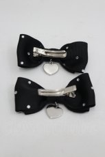 画像2: pium / ビジューリボンヘアクリップセット  黒 I-26-06-06-122-LO-AC-TE-ZI (2)